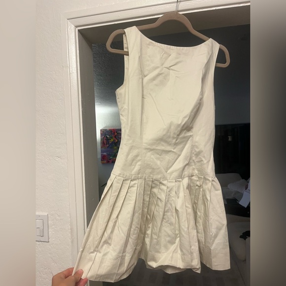 Ivory pleated dress. SAME LA brand size small